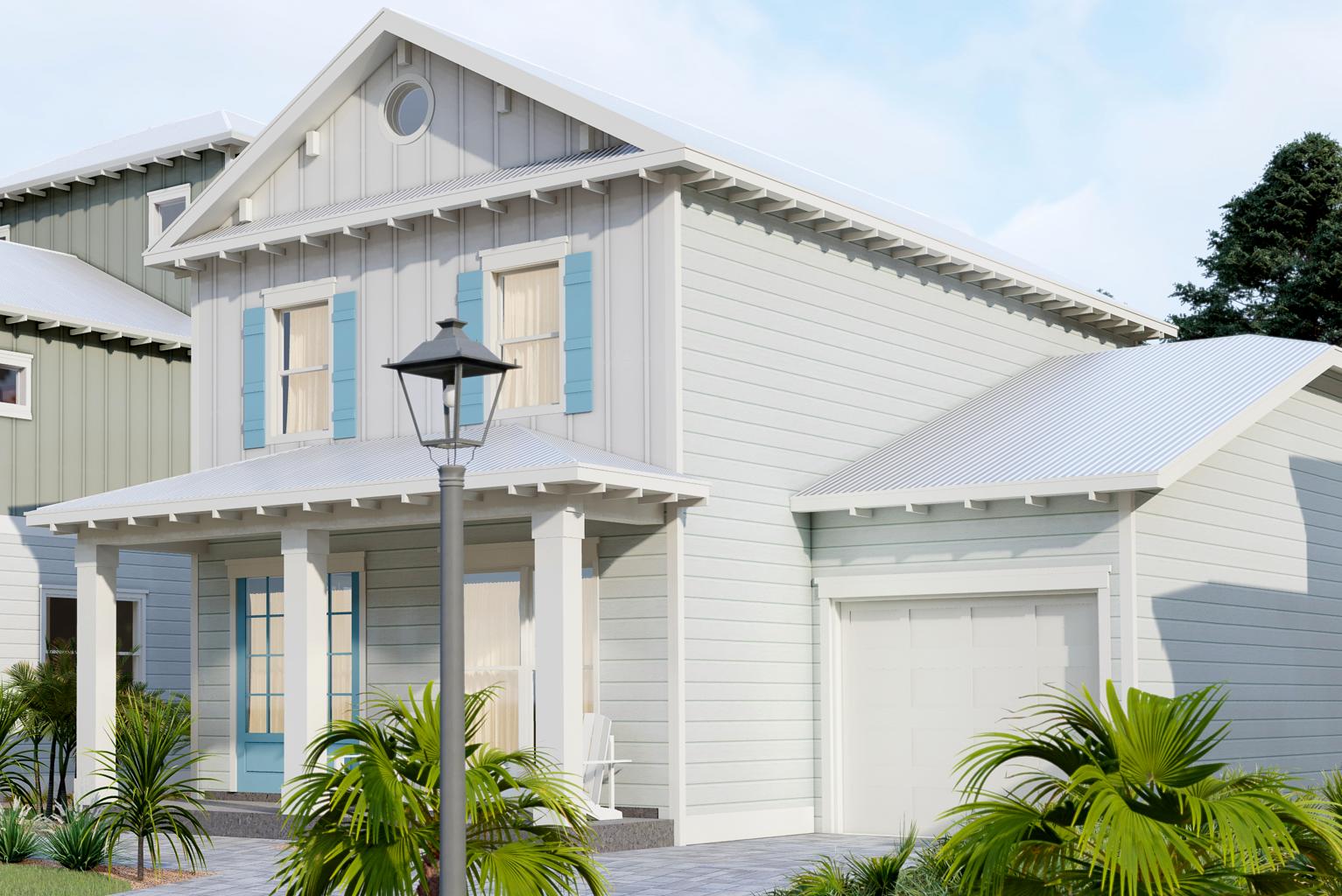 Lot 63 West Willow Mist Rd Inlet Beach Inlet Beach, FL 32461 - Photo 4 of 19 a front view of a house with plants
