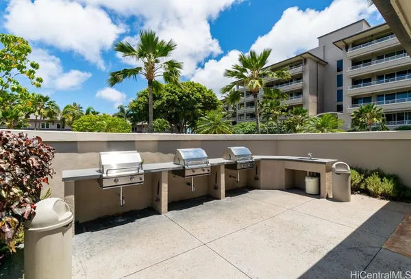 a view of outdoor space with kitchen view