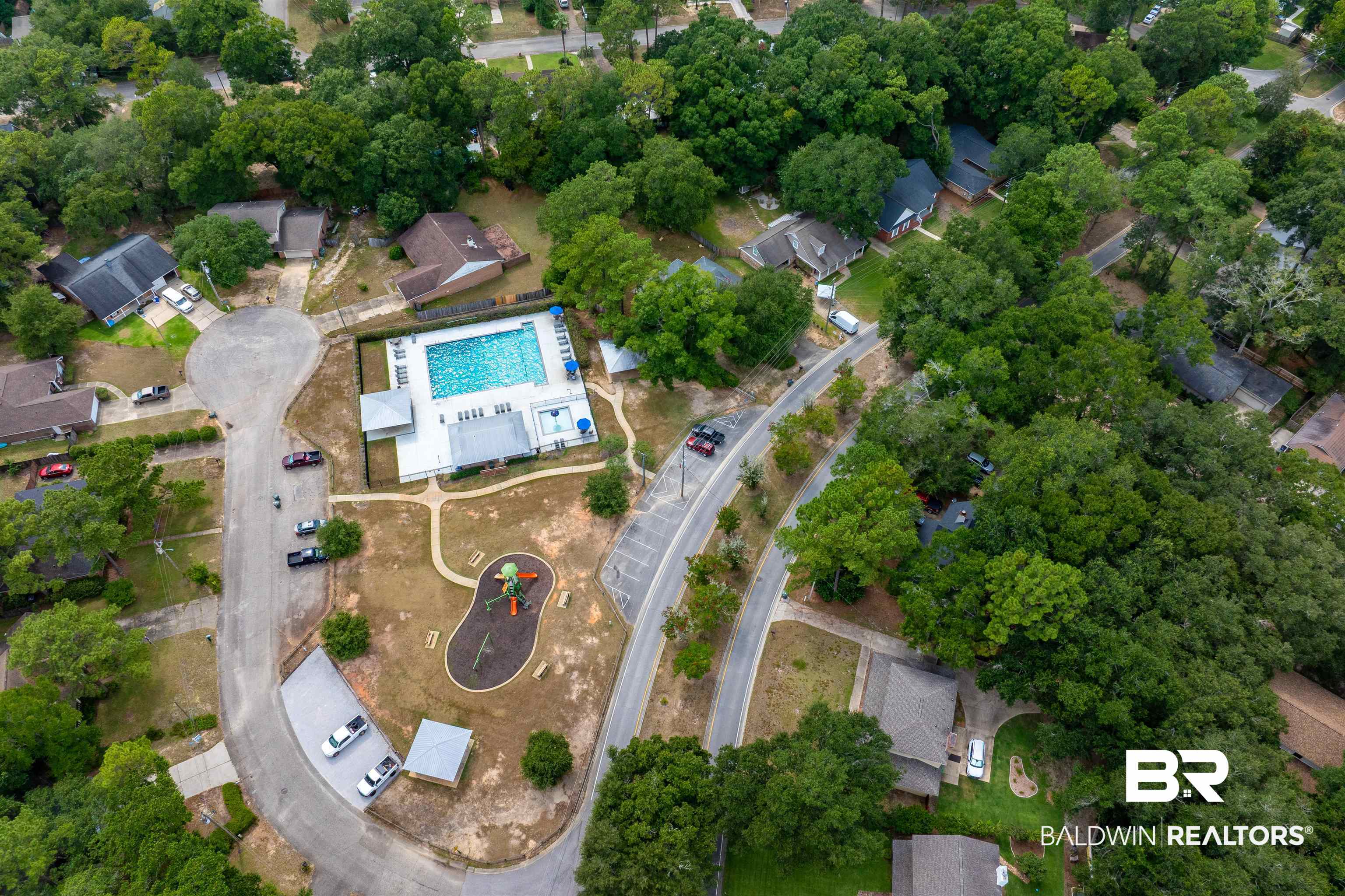 599 Ridgewood Drive Daphne, AL 36526 - Photo 41 of 41 Aerial perspective showcasing a residential community with mature trees