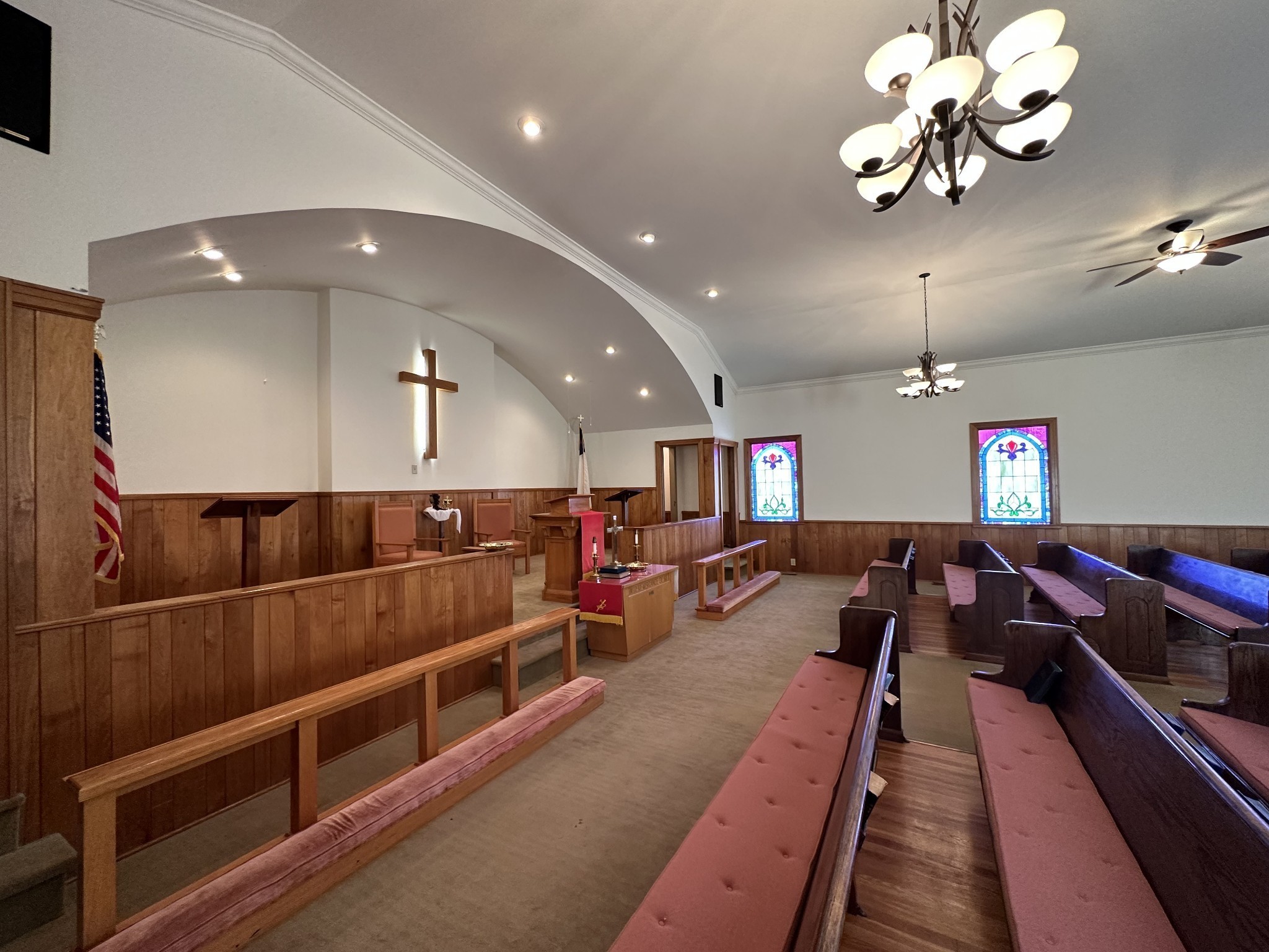 732 Lancaster Highway Lancaster, TN 38569 - Photo 28 of 36 a living room with lots of furniture and a chandelier