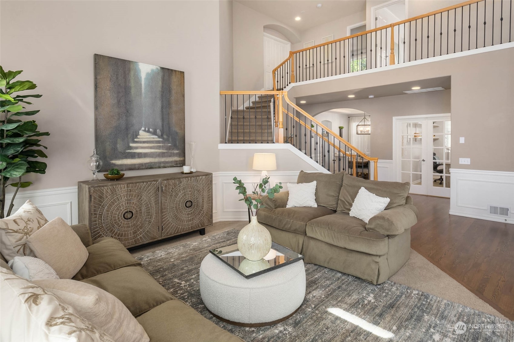 3608 214th Place Southeast Bothell, WA 98021 - Photo 19 of 37 a living room with furniture and a large window