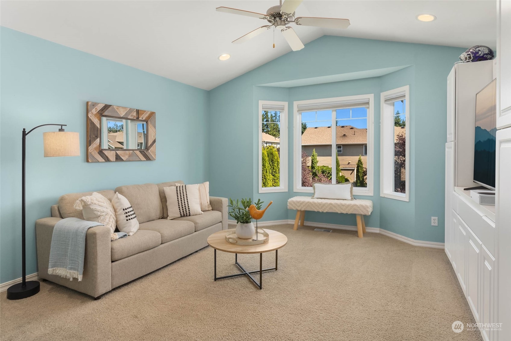 3608 214th Place Southeast Bothell, WA 98021 - Photo 21 of 37 a living room with furniture and a large window