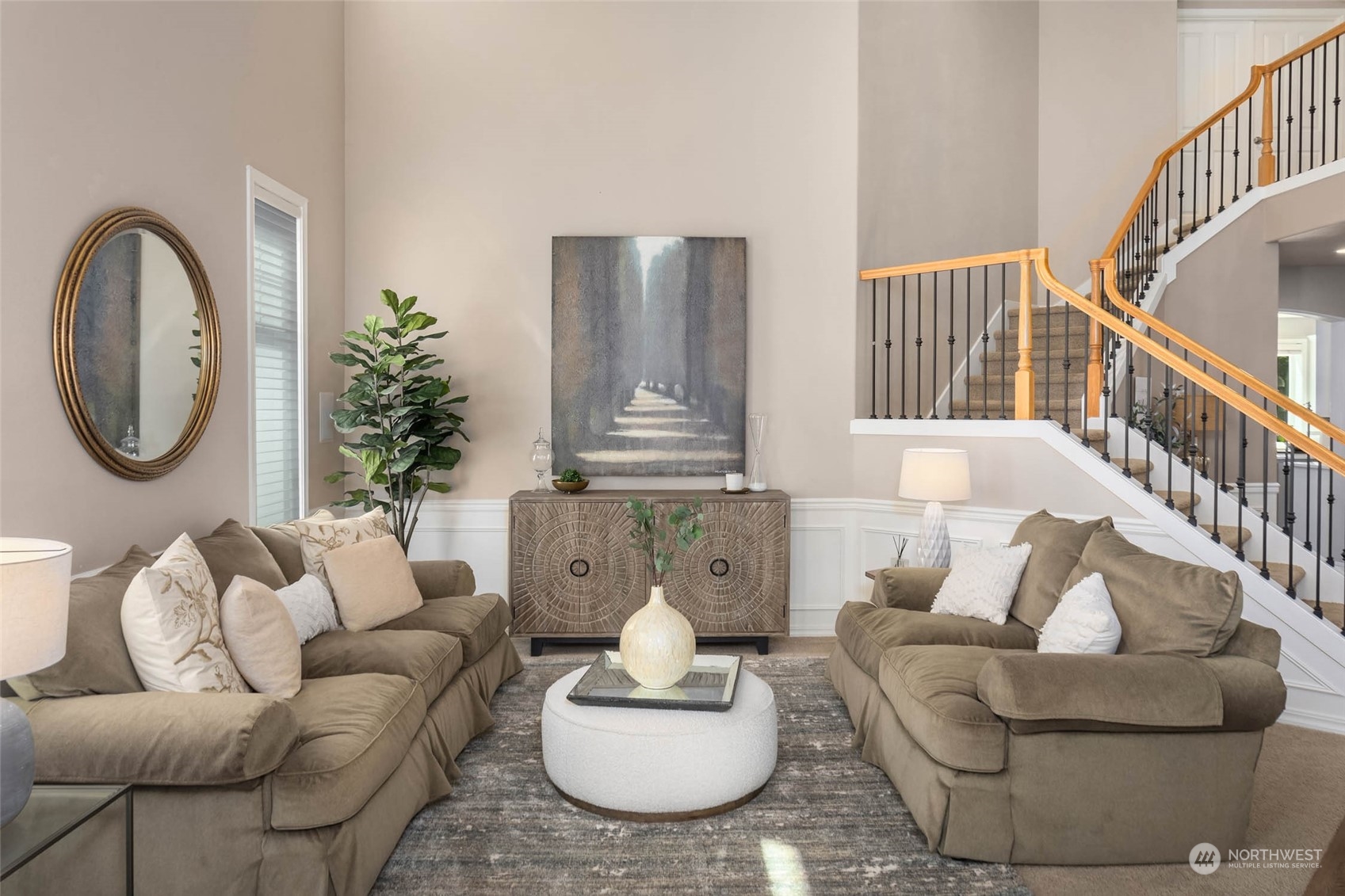 3608 214th Place Southeast Bothell, WA 98021 - Photo 3 of 37 a living room with furniture and a potted plant