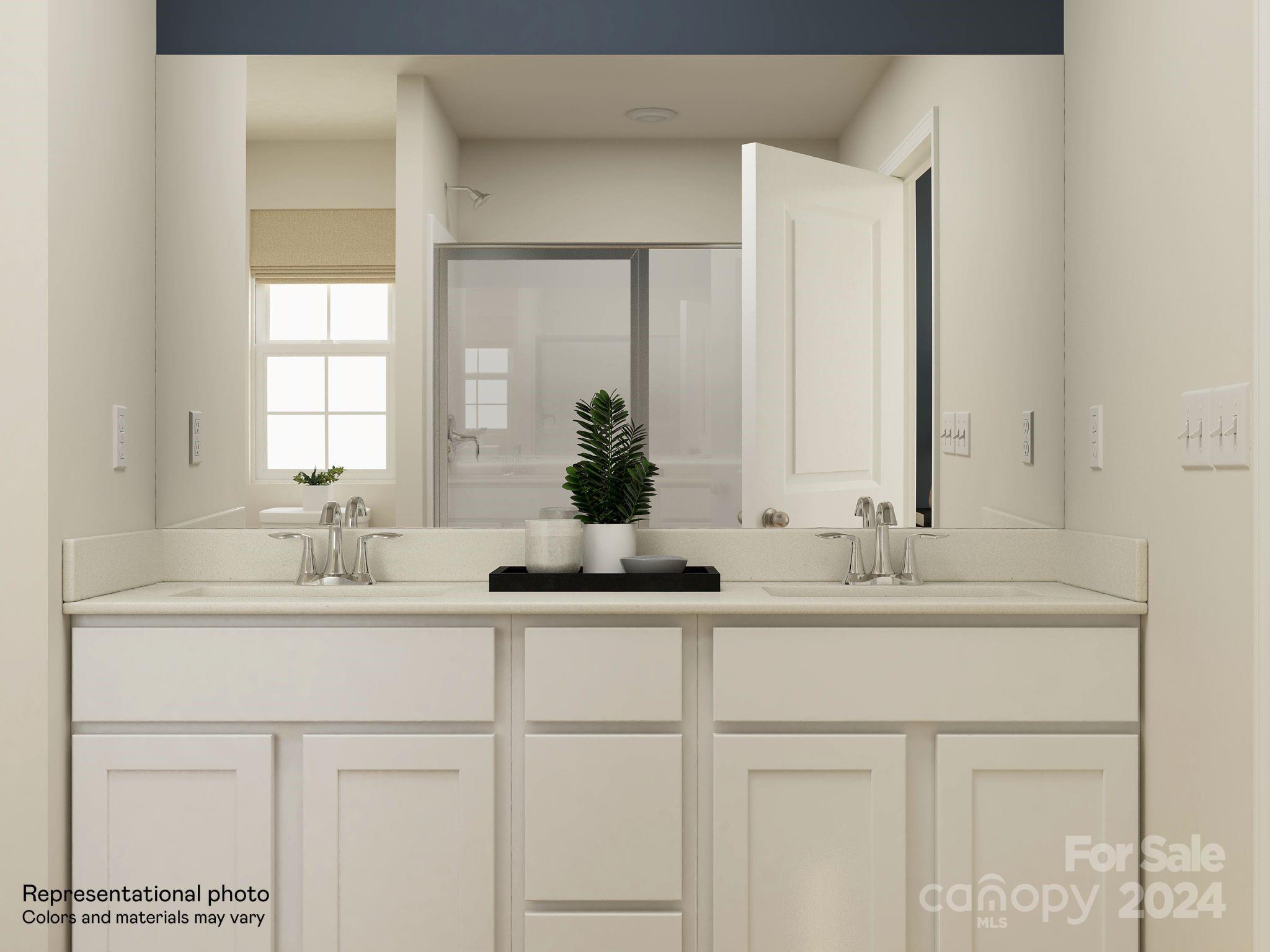 641 Mile Crk Road, Unit 72 Edgemoor, SC 29712 - Photo 13 of 16 a bathroom with a sink and a mirror