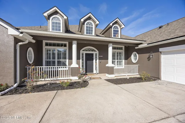 a front view of a house