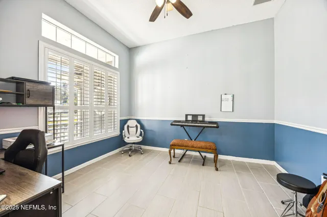 a outdoor space with furniture