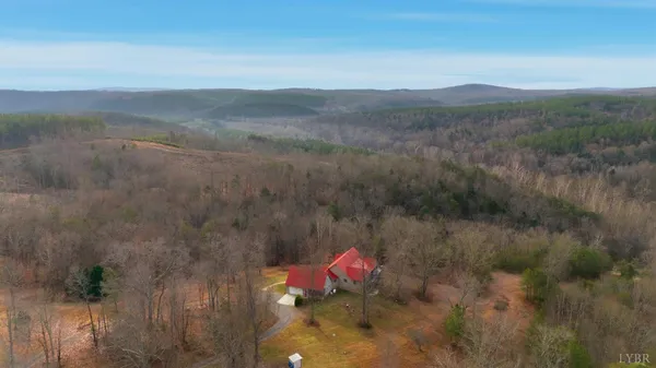 a view of lake and mountains