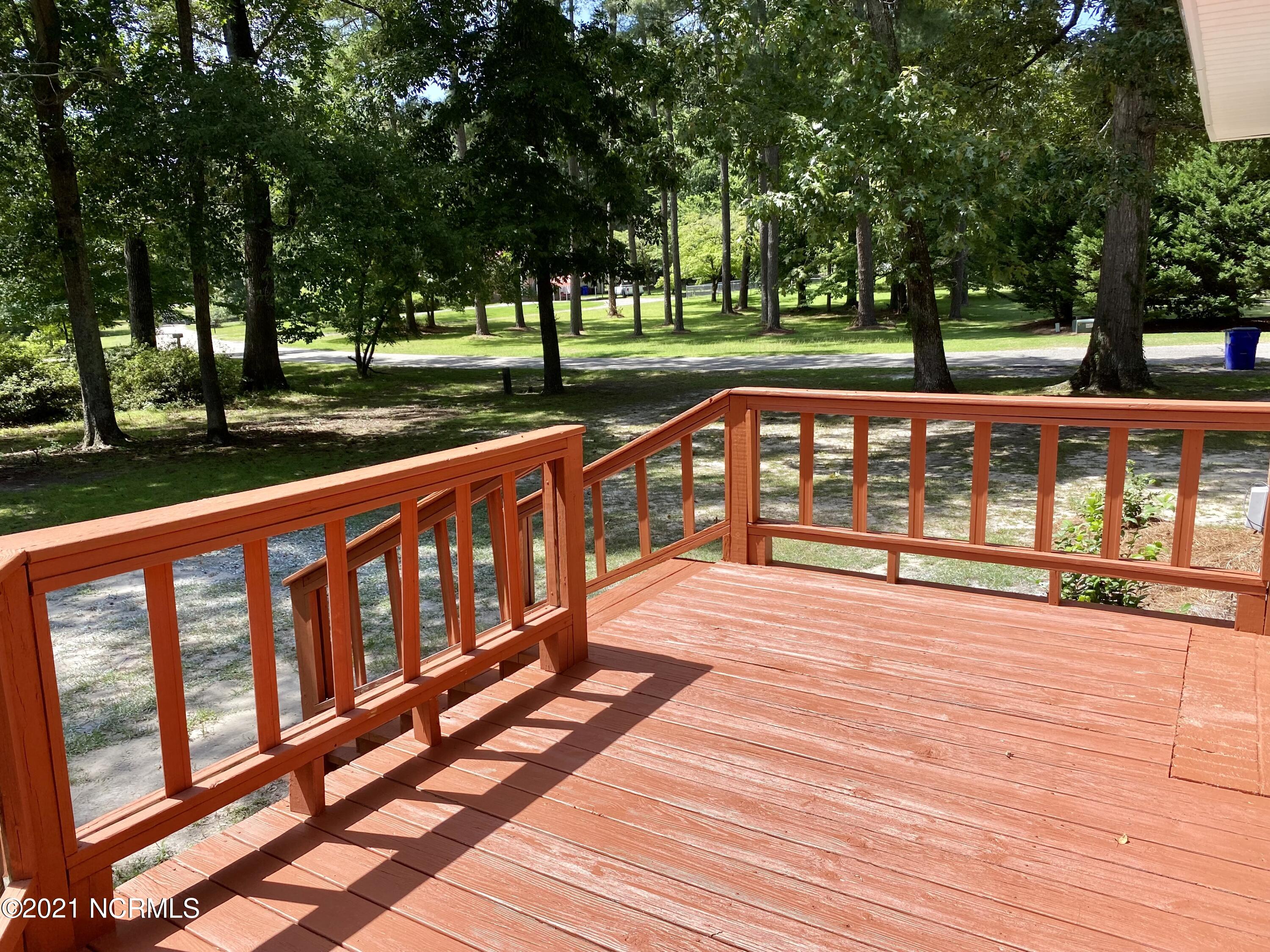 102 Winter Circle Elizabethtown, NC 28337 - Photo 34 of 46 Rear Deck Overlooking Large Rear Yard