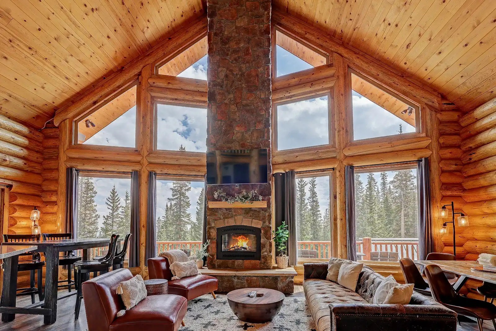 395 Miners Way Fairplay, CO 80440 - Photo 4 of 43 a living room with furniture and large windows