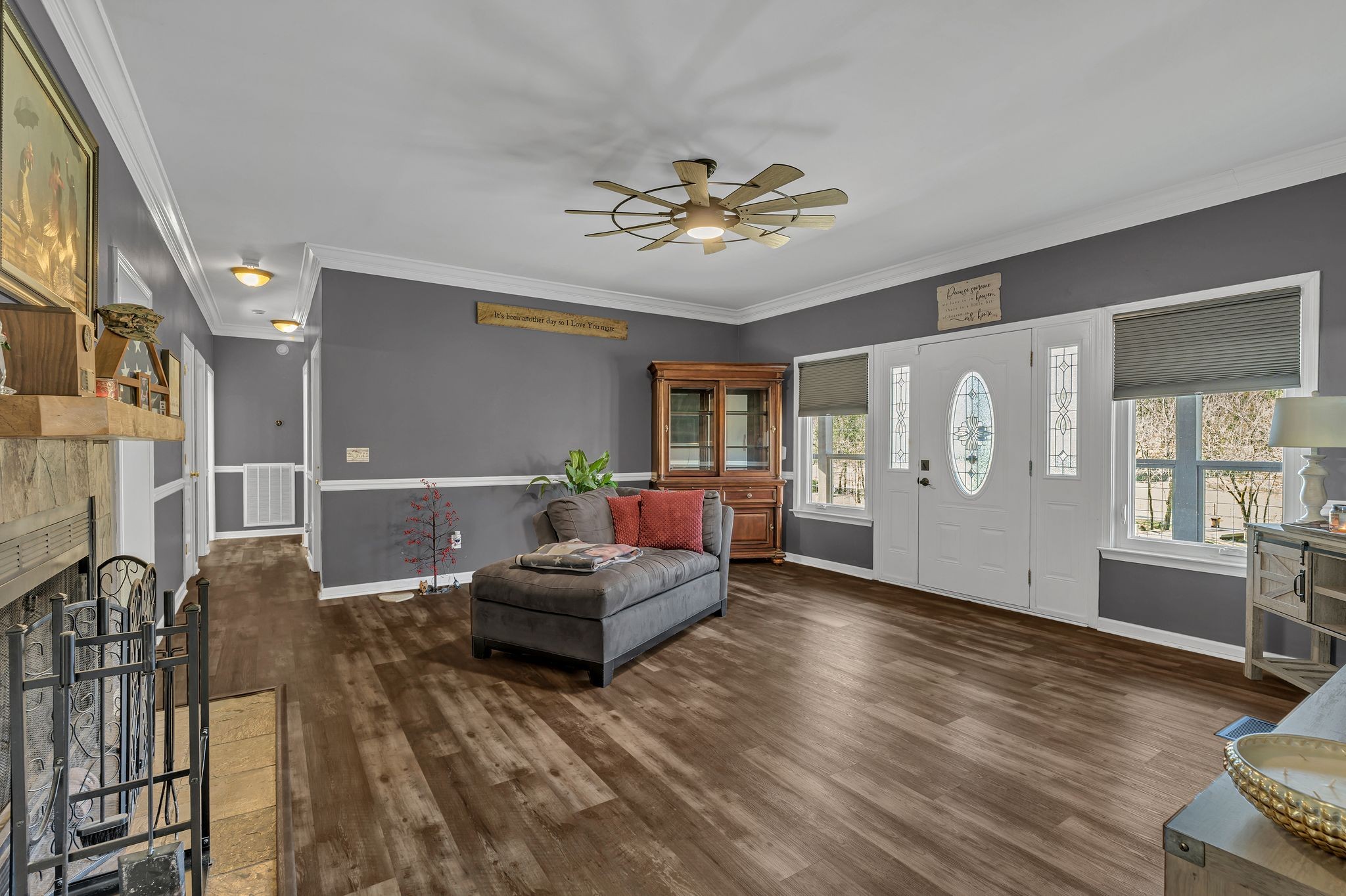 5063 Miller Lake Road Culleoka, TN 38451 - Photo 5 of 22 a living room with furniture and wooden floor