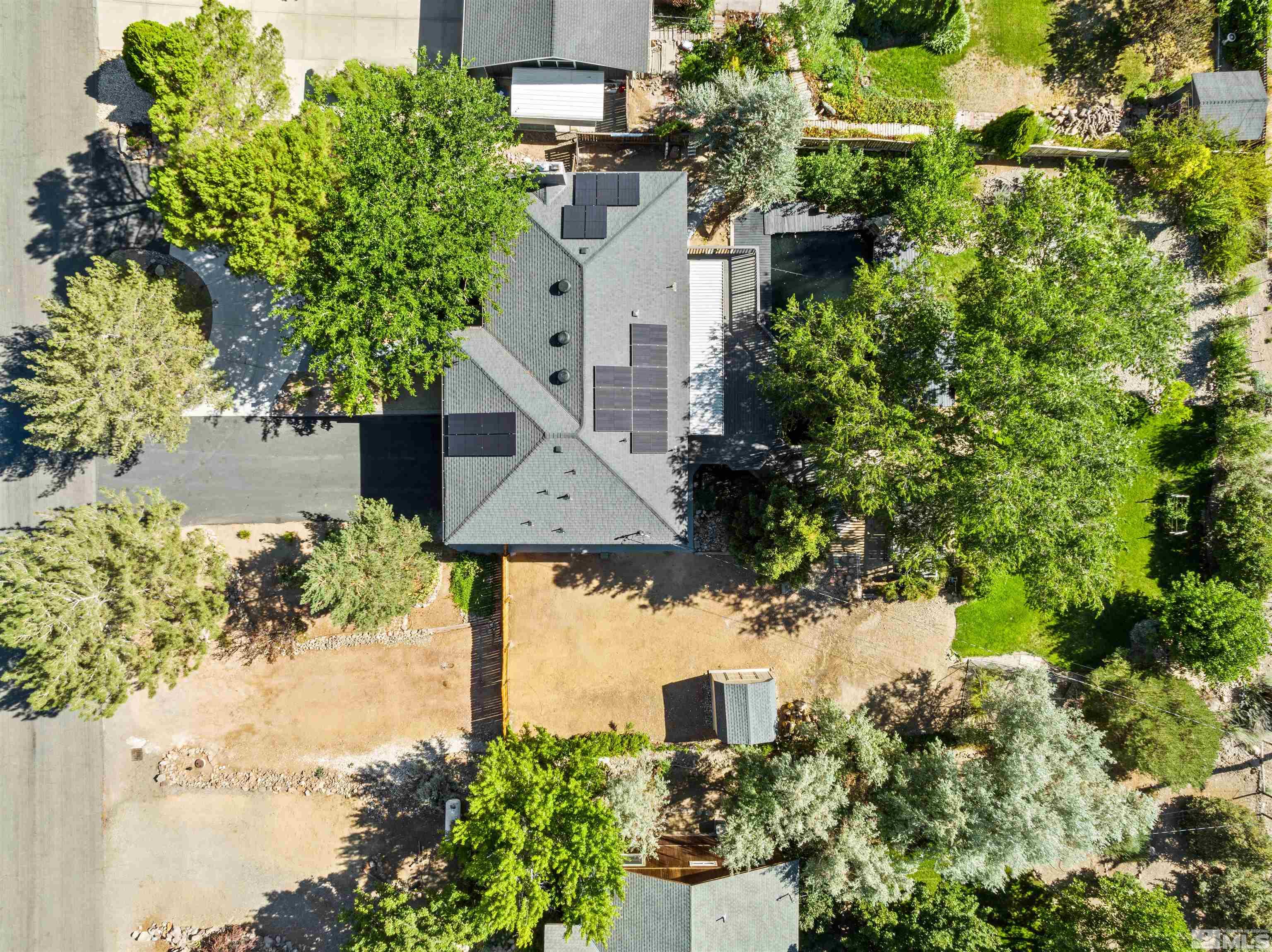 14285 Virginia Foothills Drive Reno, NV 89521 - Photo 17 of 39 an aerial view of a house with a yard and garden