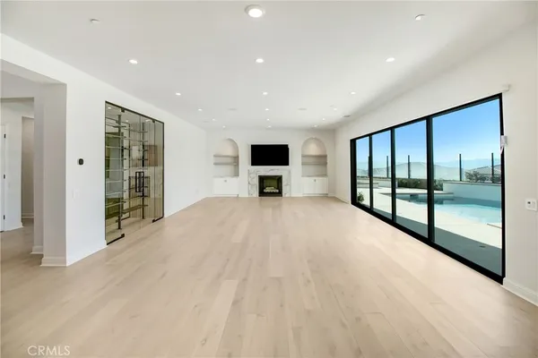 a view of a livingroom with a staircase