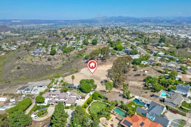 a view of a lake and a houses