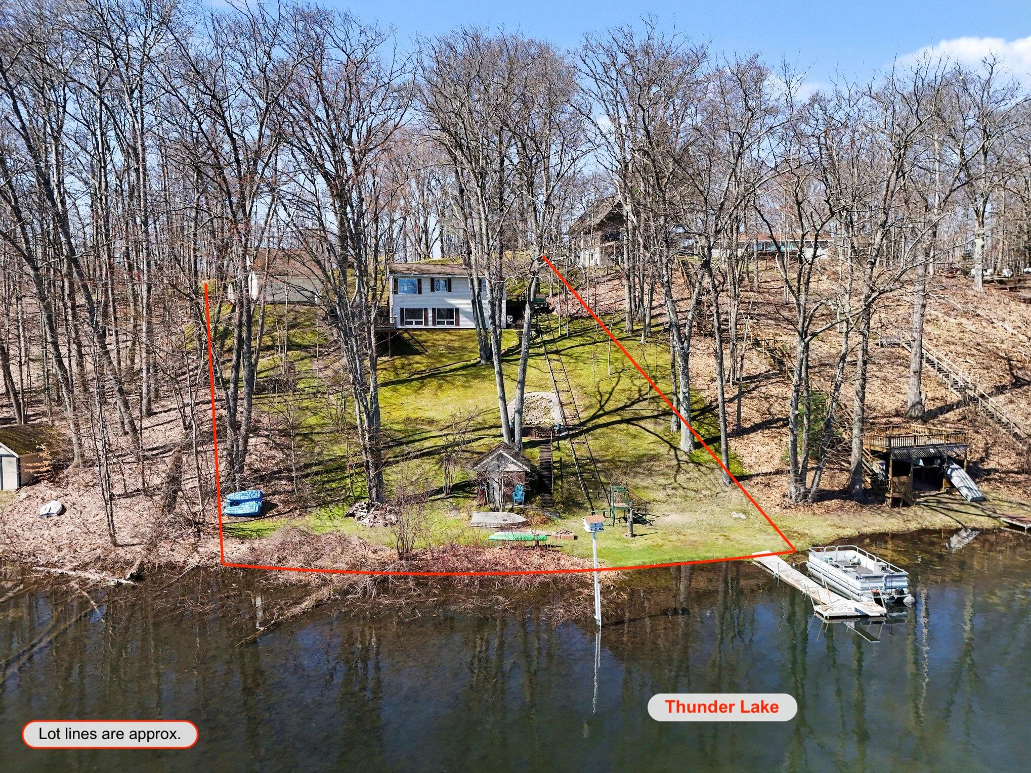 6302 East Interlochen Road Fountain, MI 49410 - Photo 3 of 34 Aerial - Lakefront