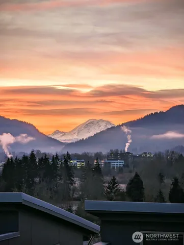 a view of city and mountain