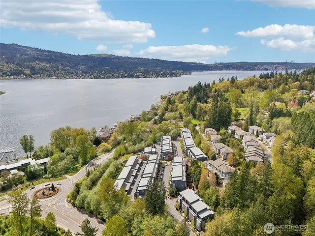 a view of a city and lake view