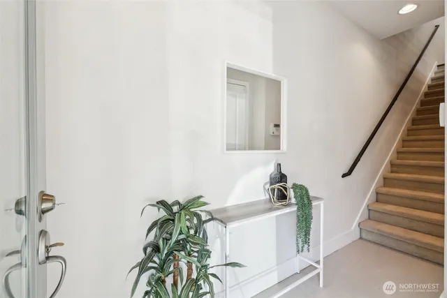 a bathroom with a bathtub and shower