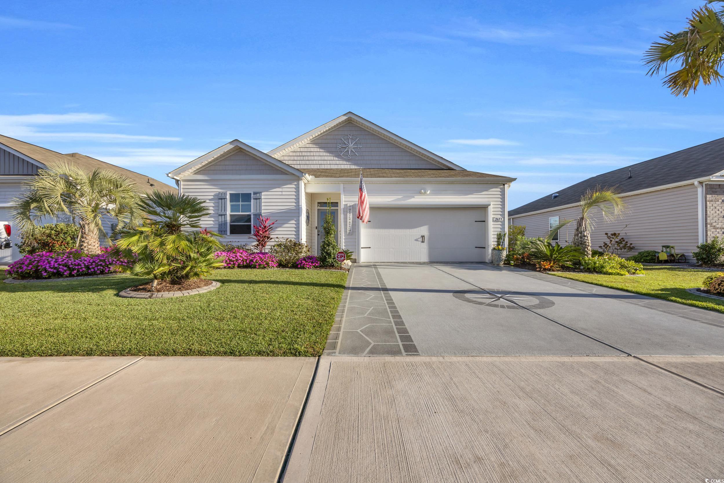 2653 Orion Loop Myrtle Beach, SC 29577 - Photo 3 of 39 Ranch-style house with concrete driveway, a garage