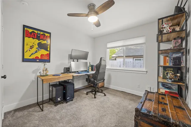 a room with furniture and a window