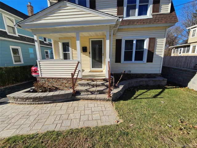 a front view of a house