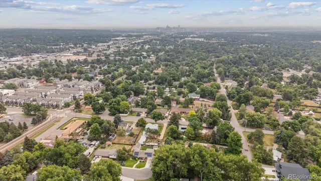 an aerial view of multiple house