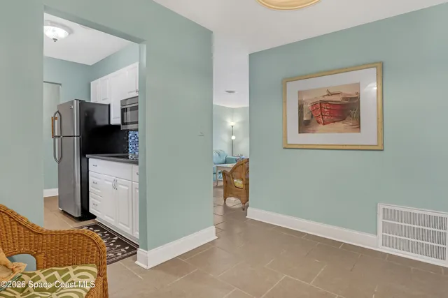 a view of a hallway with workspace