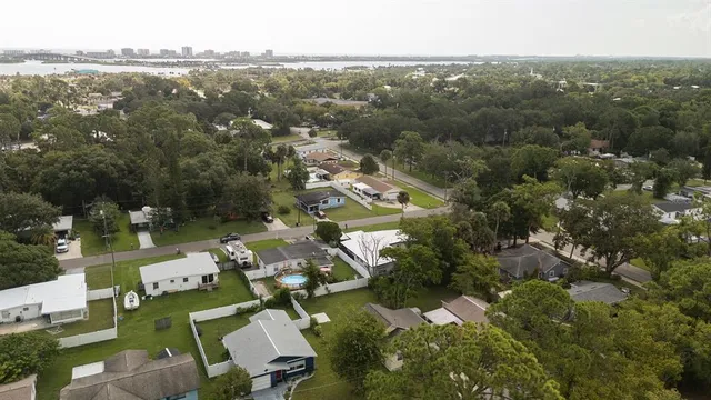 an aerial view of multiple house