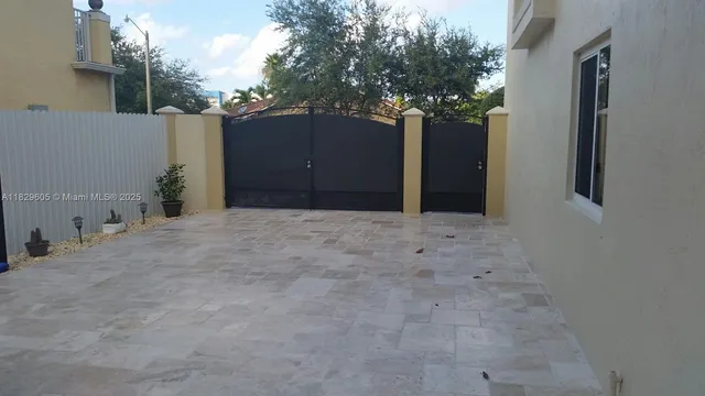 a backyard of a house