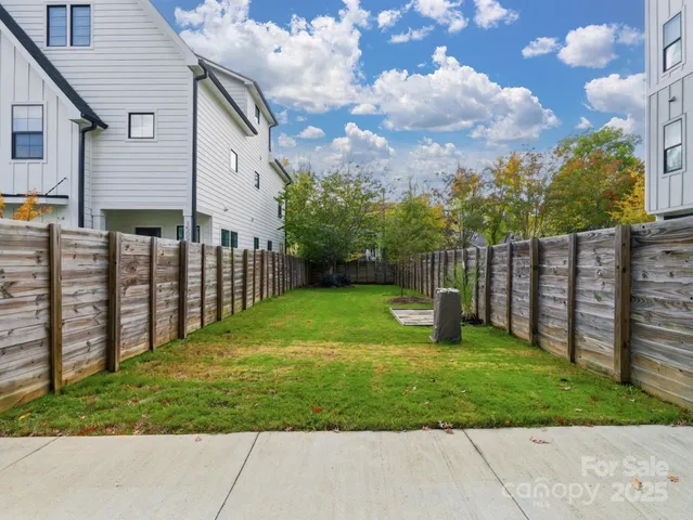 a view of a bench in the garden