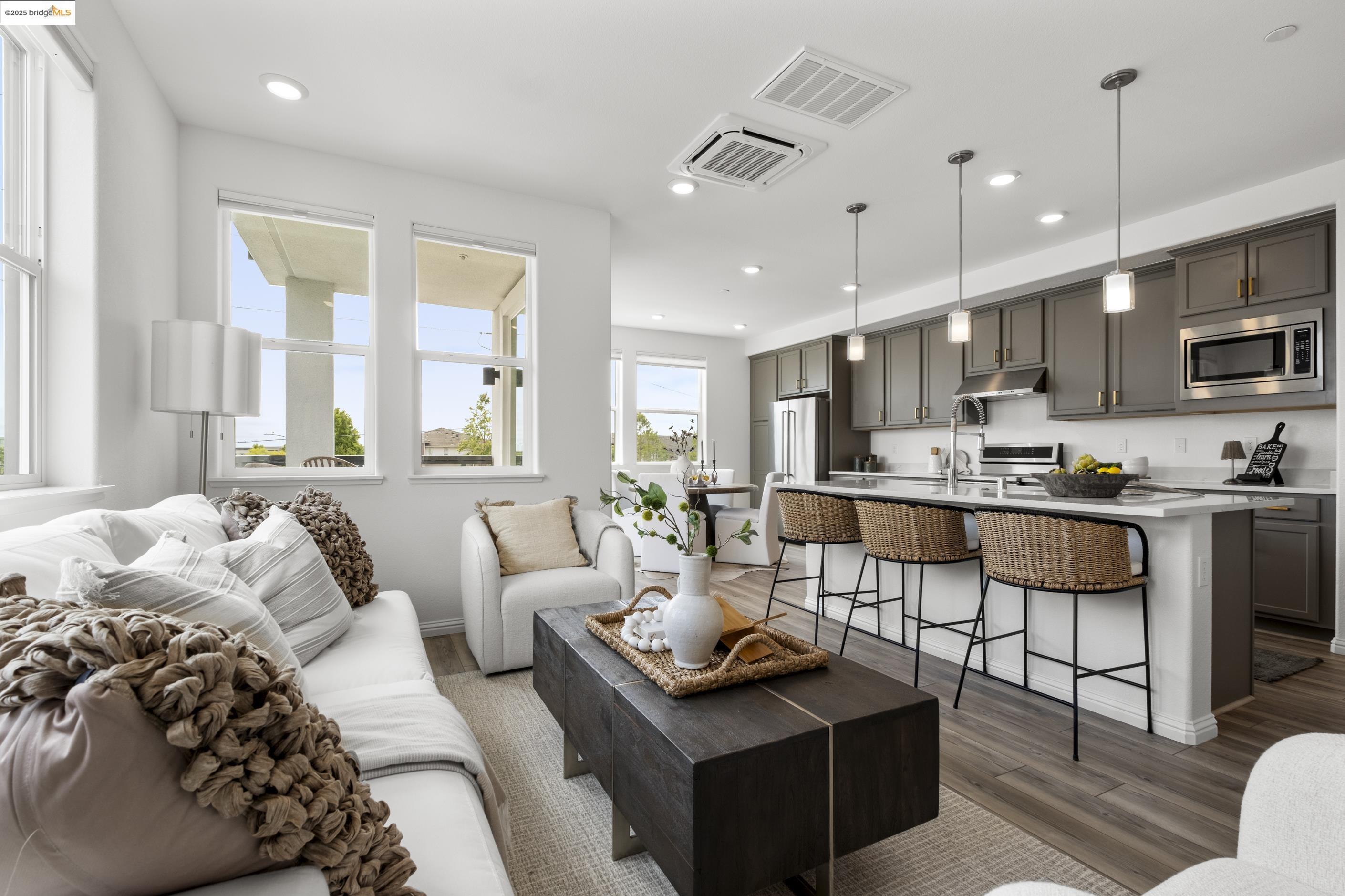 2818 5th Street Alameda, CA 94501 - Photo 1 of 1 Living area with recessed lighting and wood finished floors