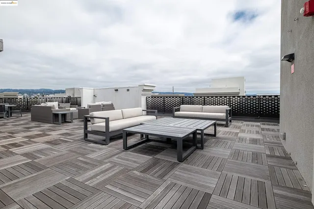 a terrace view with seating space