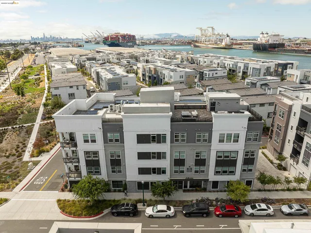 a front view of a multi story building