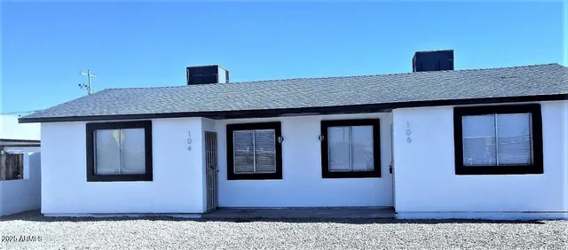 a front view of a house