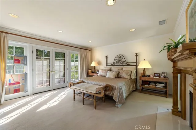 a room with gym equipment and a large window