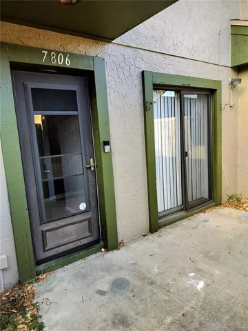 a view of front door of house