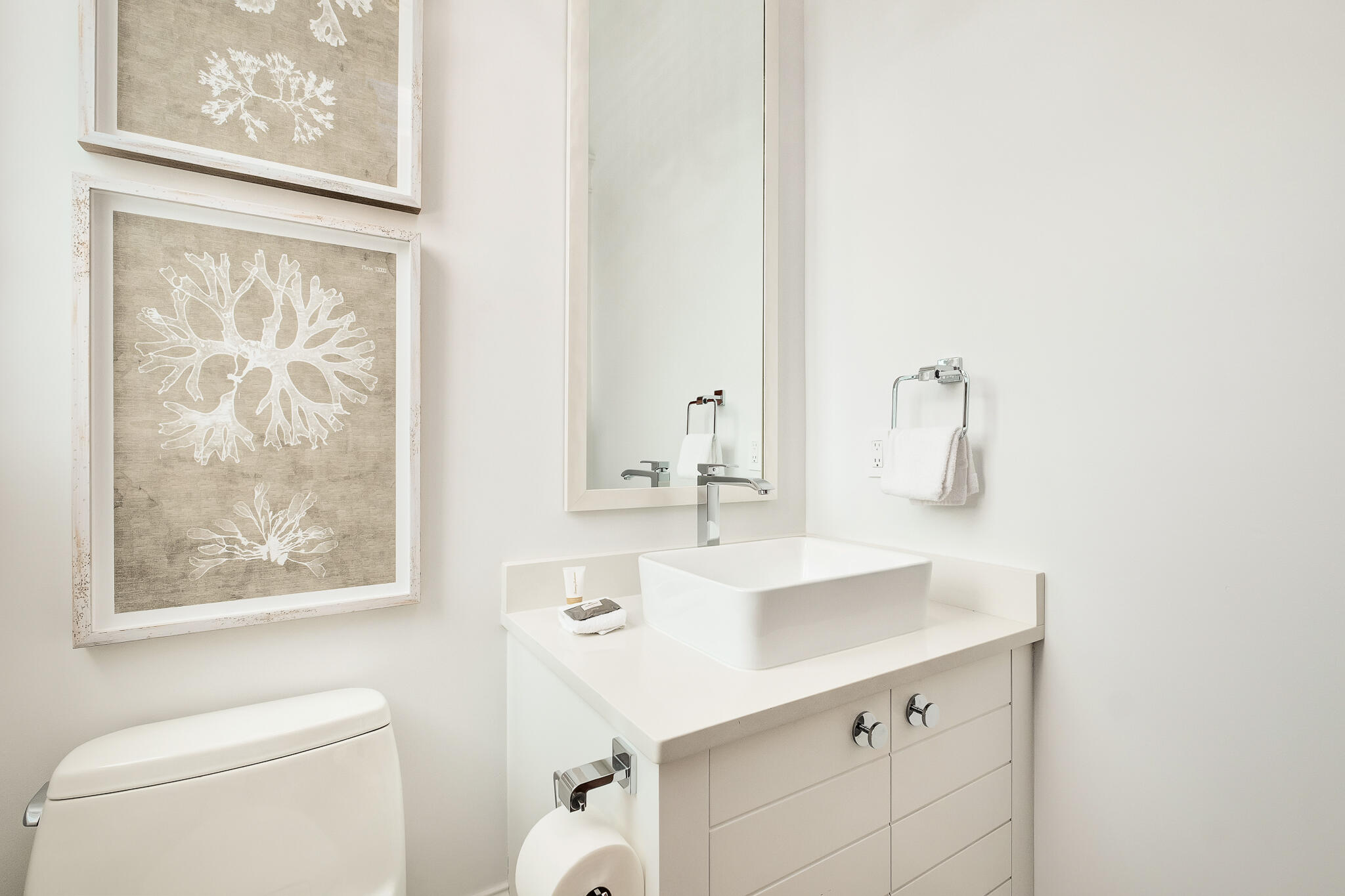 24 Brenda Ln Inlet Beach Inlet Beach, FL 32461 - Photo 33 of 55 a bathroom with a sink mirror vanity and toilet