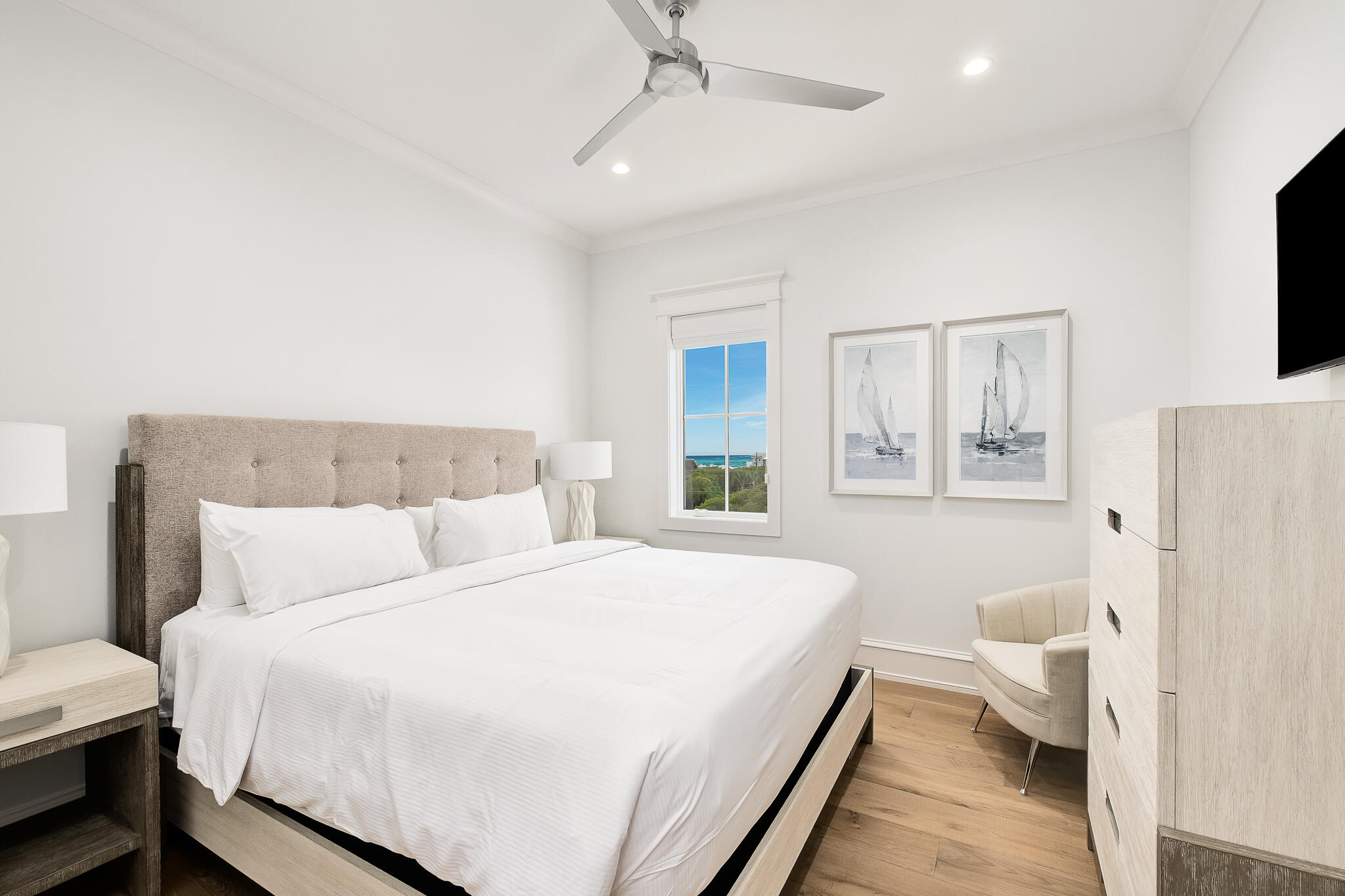 24 Brenda Ln Inlet Beach Inlet Beach, FL 32461 - Photo 42 of 55 a bedroom with a bed and a couch