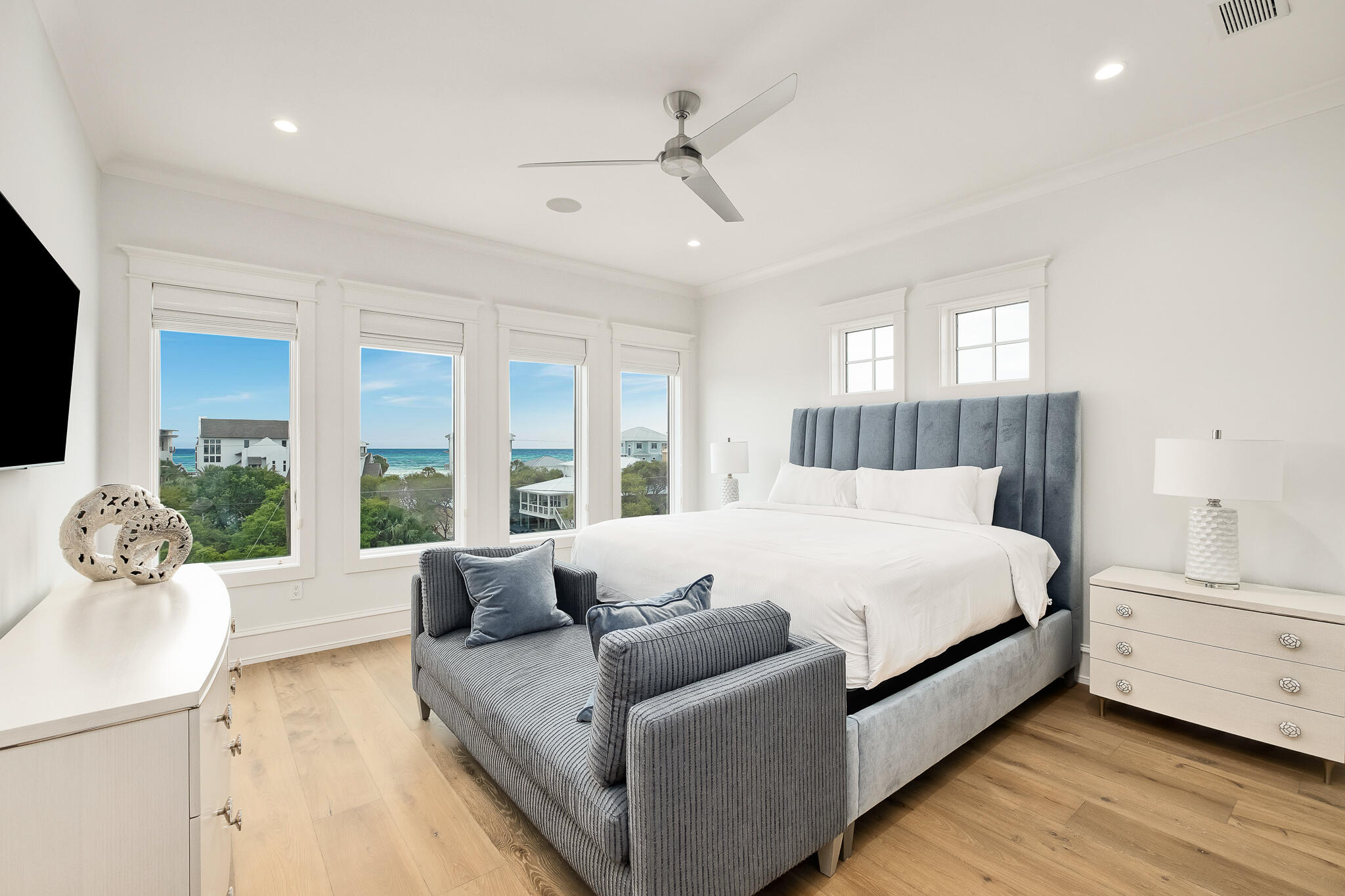 24 Brenda Ln Inlet Beach Inlet Beach, FL 32461 - Photo 44 of 55 a spacious bedroom with a bed and a large window