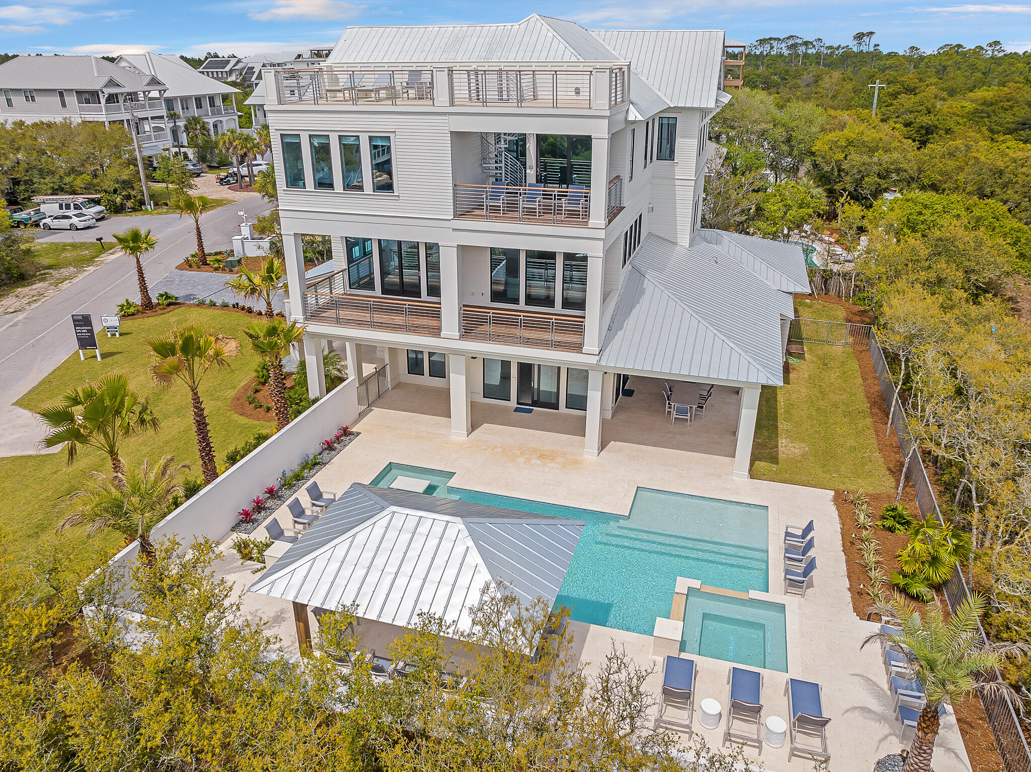 24 Brenda Ln Inlet Beach Inlet Beach, FL 32461 - Photo 54 of 55 a view of balcony with a swimming pool