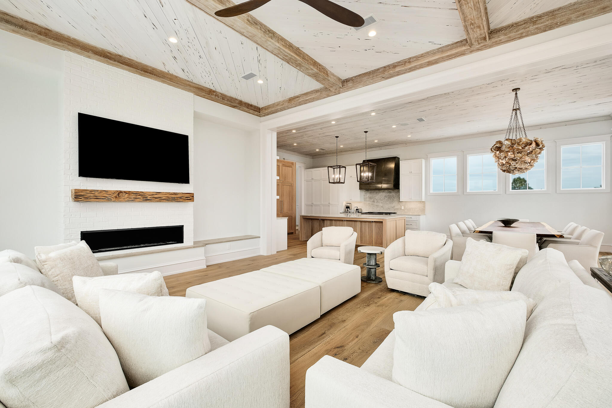 24 Brenda Ln Inlet Beach Inlet Beach, FL 32461 - Photo 6 of 55 a living room with furniture and a flat screen tv