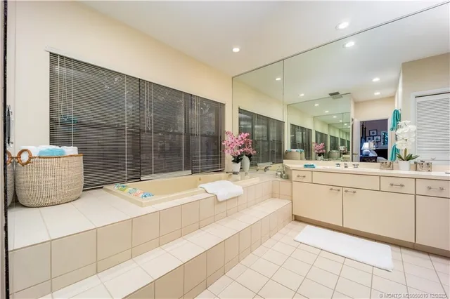 an aerial view of a house with a yard and a large tree