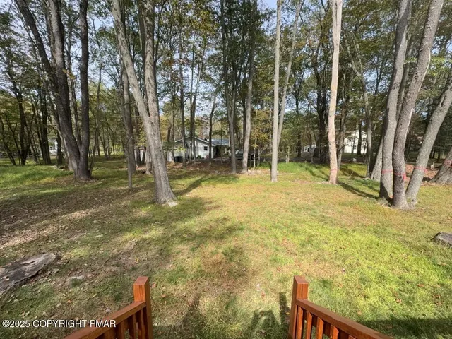 a view of a park with swings
