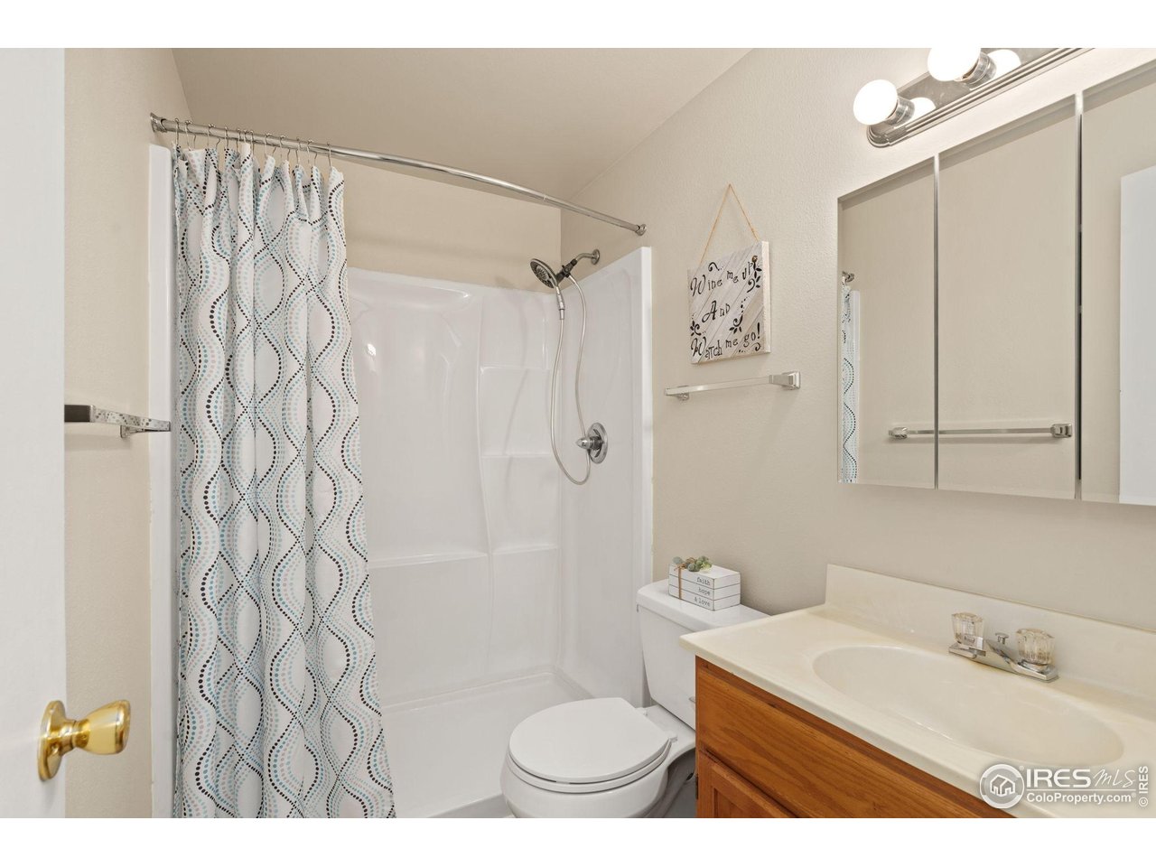 707 3rd Street, Unit 5 Windsor, CO 80550 - Photo 13 of 18 a bathroom with a sink toilet and shower