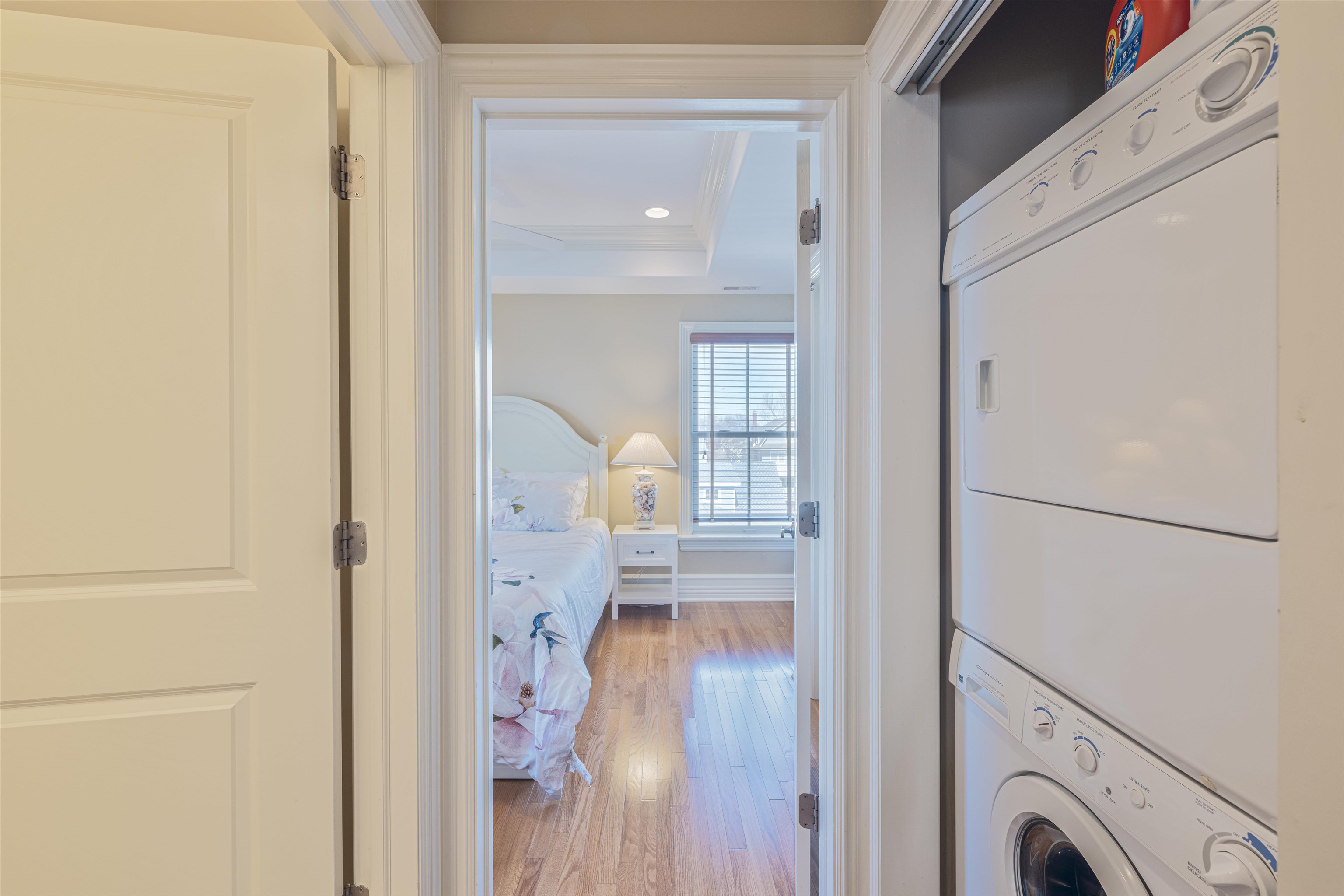 927 Beach, Unit 6 Cape May, NJ 08204 - Photo 18 of 34 a view of a hallway with washer and dryer