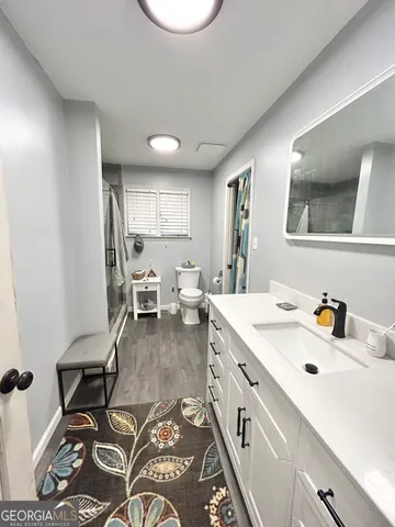 a room with gym equipment