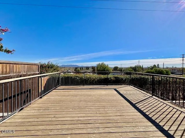 a view of balcony with ocean view