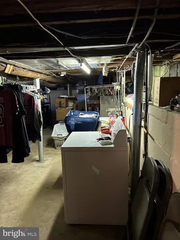 a view of storage and utility room