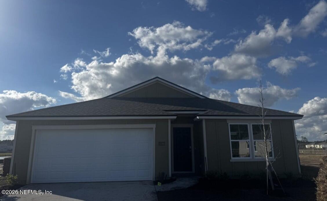 a front view of a house