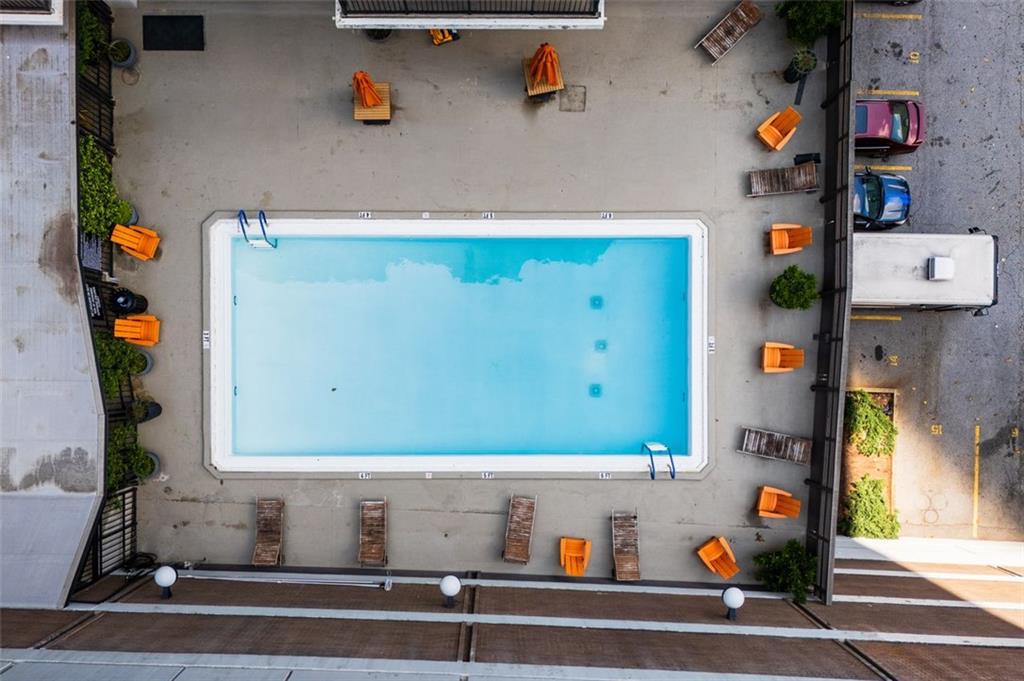 620 Peachtree Street Northeast, Unit 1716 Atlanta, GA 30308 - Photo 27 of 37 an aerial view of residential house with outdoor space and street view