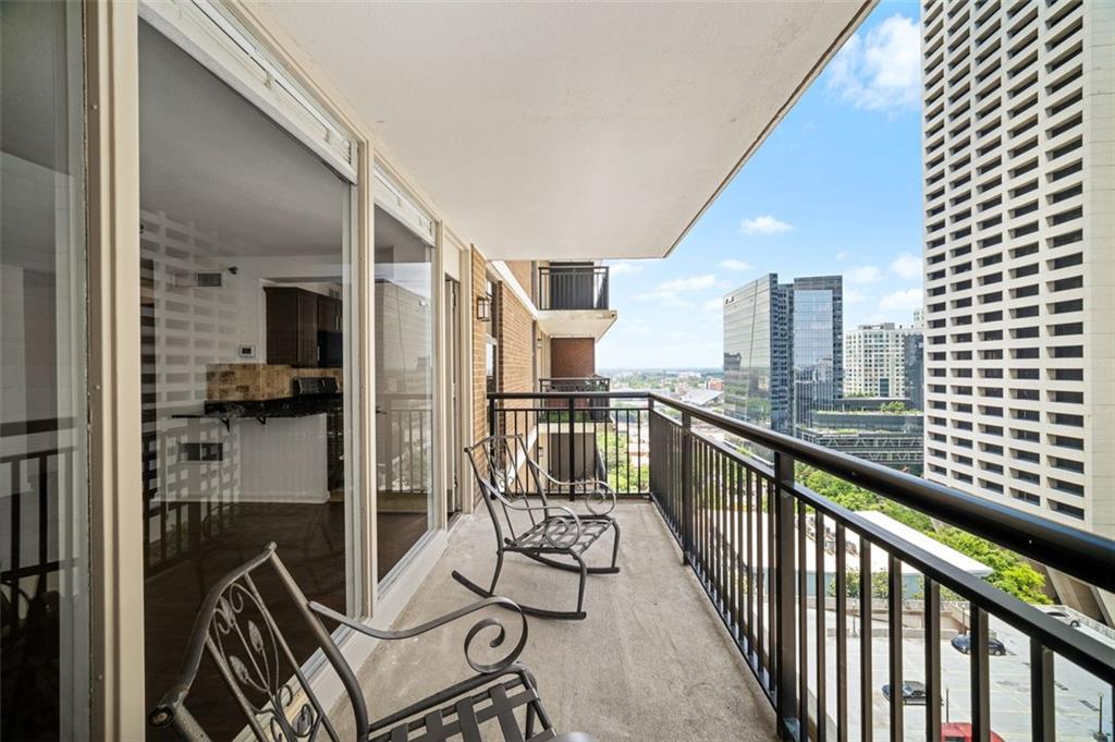 620 Peachtree Street Northeast, Unit 1716 Atlanta, GA 30308 - Photo 6 of 37 a view of balcony with furniture